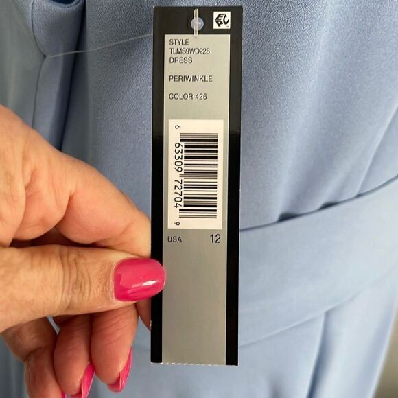 NWT TAHARI Arthur S. Levine. Tie Waist
Party Dress Periwinkle Size Dress. Size 1 - Picture 5 of 11